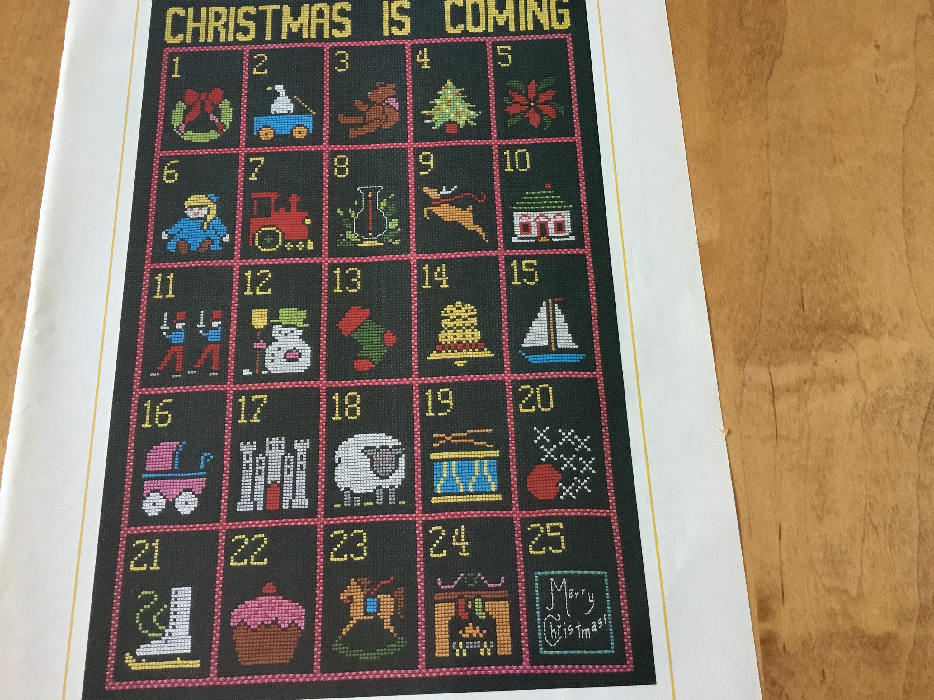 ADVENT CALENDAR Cross Stitch Pattern Only Etsy