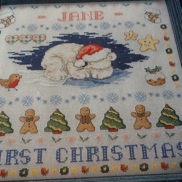 A - BABY'S FIRST CHRISTMAS - cross stitch pattern only