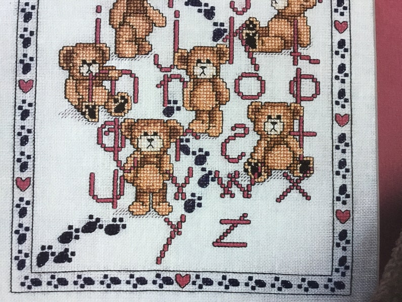 Cross Stitch Pattern Only TEDDY BEAR ALPHABET