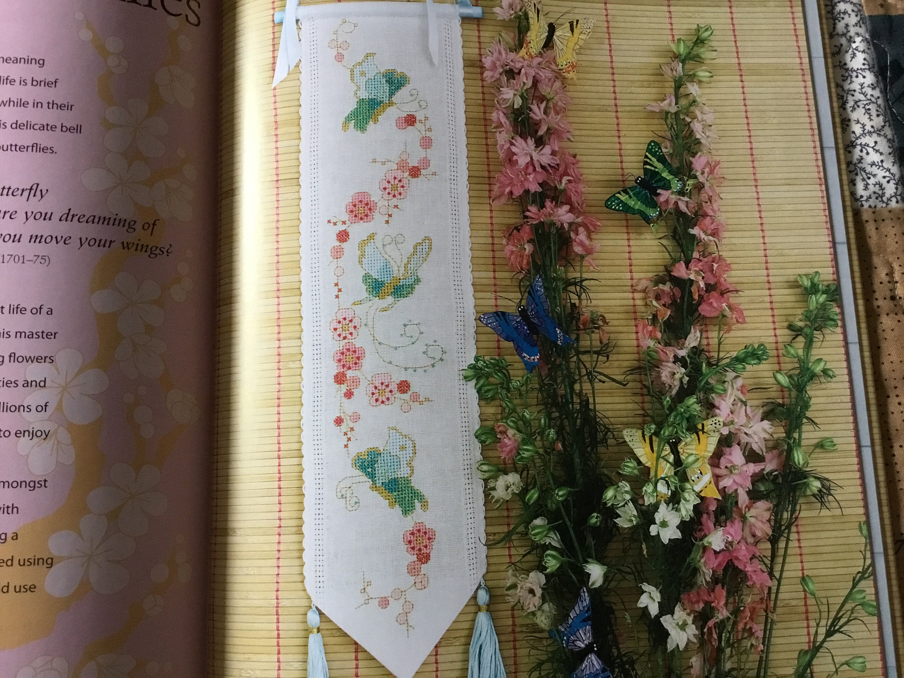 Butterfly Bell Pull Cross Stitch Pattern Only Etsy