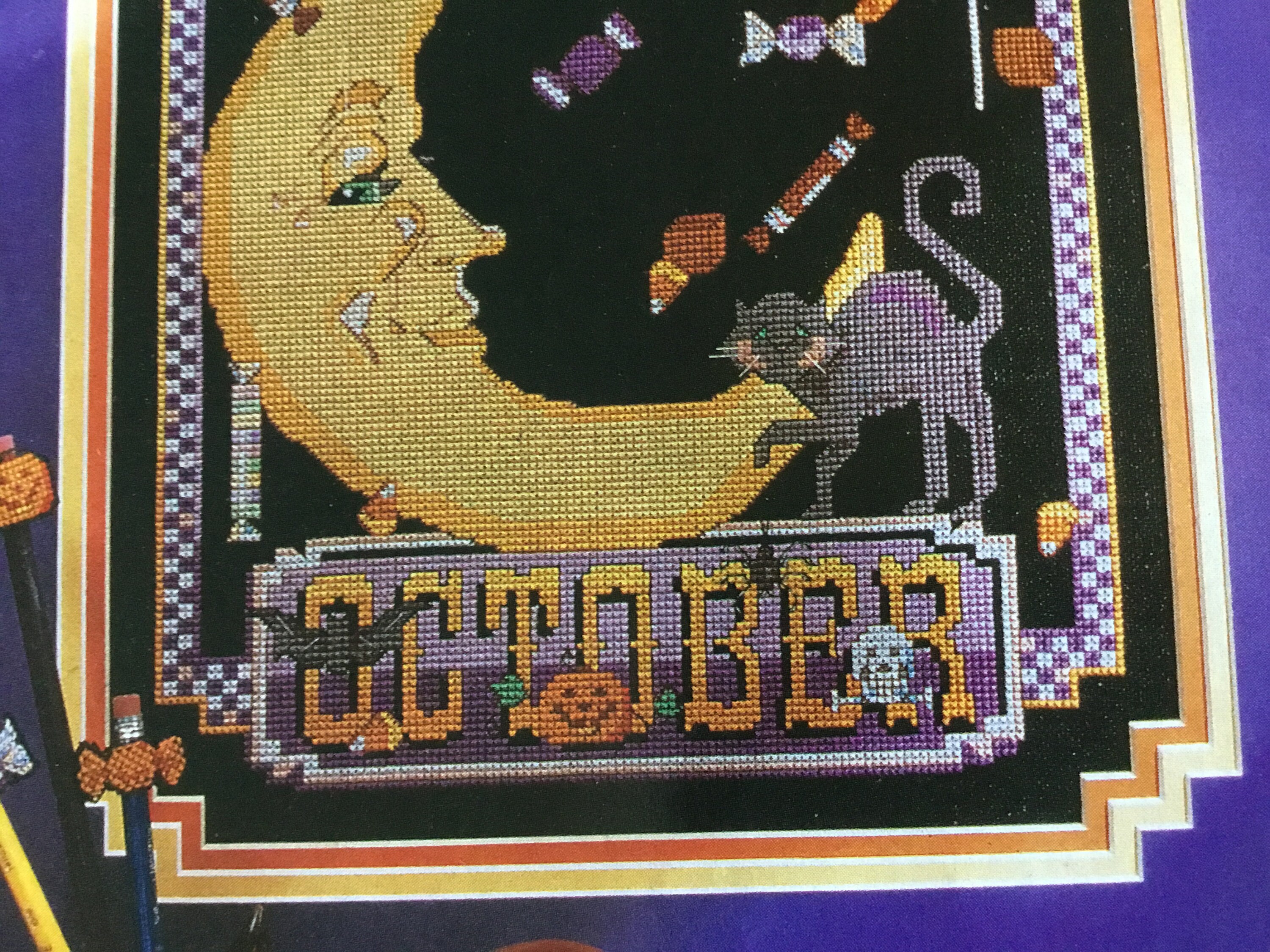 TRICK or TREAT MOON Cross Stitch Pattern Only Etsy