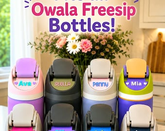 Custom Owala Freesip Name Plate | Personalized Water Bottle Cover