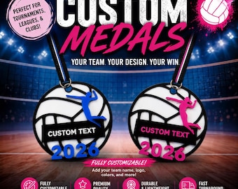 Custom Volleyball Tournament Medal