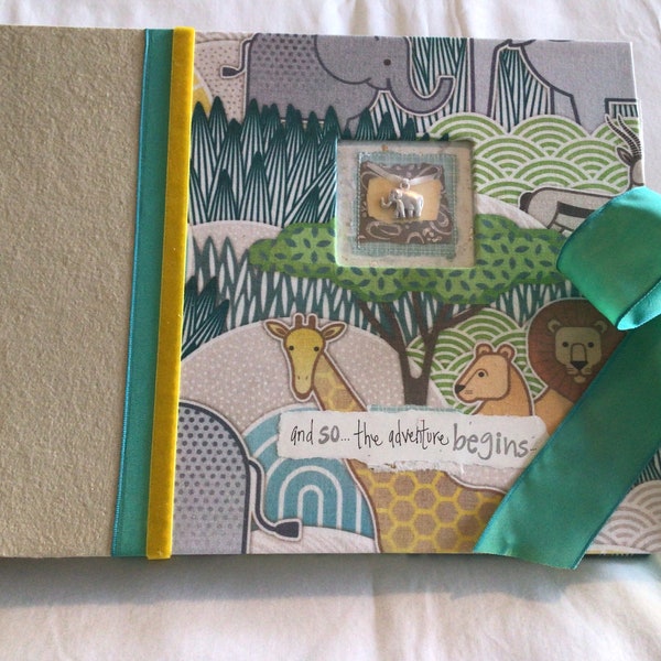 Jungle Theme Baby Memory Book Etsy