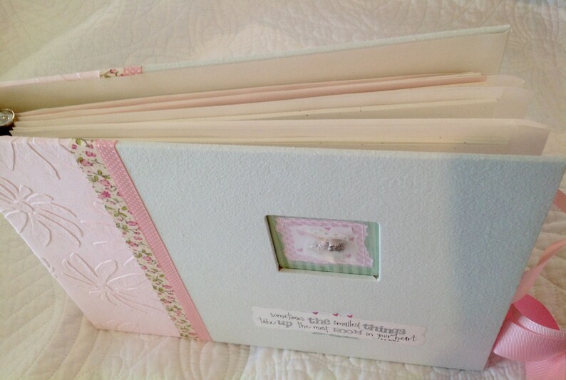 Baby Memory Book Baby Girl Record Book rosebud Pink Etsy