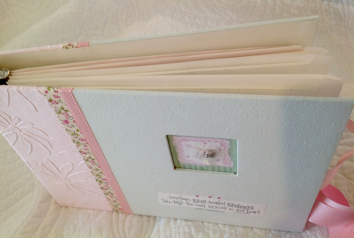 Baby Memory Book Baby Girl Record Book rosebud Pink Etsy