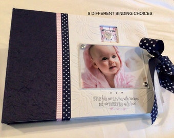 Baby memory, scrapbook.  Photo Book. Many color choices. Personalized baby gift, Record baby's years 0-5, journal Baby’s milestones.