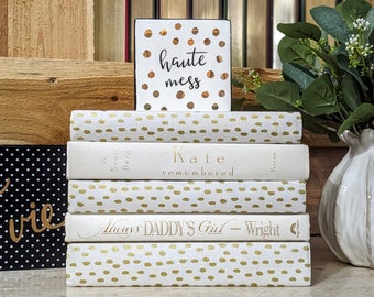 BookStyles -  Designer Decorative Books, Bookshelf Decor, Interior Design, White, Books for Table Decor, Bookshelves