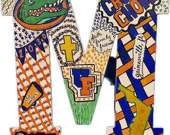 Custom Hand-Painted Wooden Graduation Letter, Senior Gift, College Decor