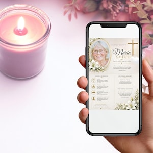 Vorlagenpaket für Gedenkprogramme | Einladung zur Gedenkfeier (Digitaler Download) Bild 5