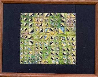 Textured Textile Art: Slashing Technique, Framed Fiber Wall Art