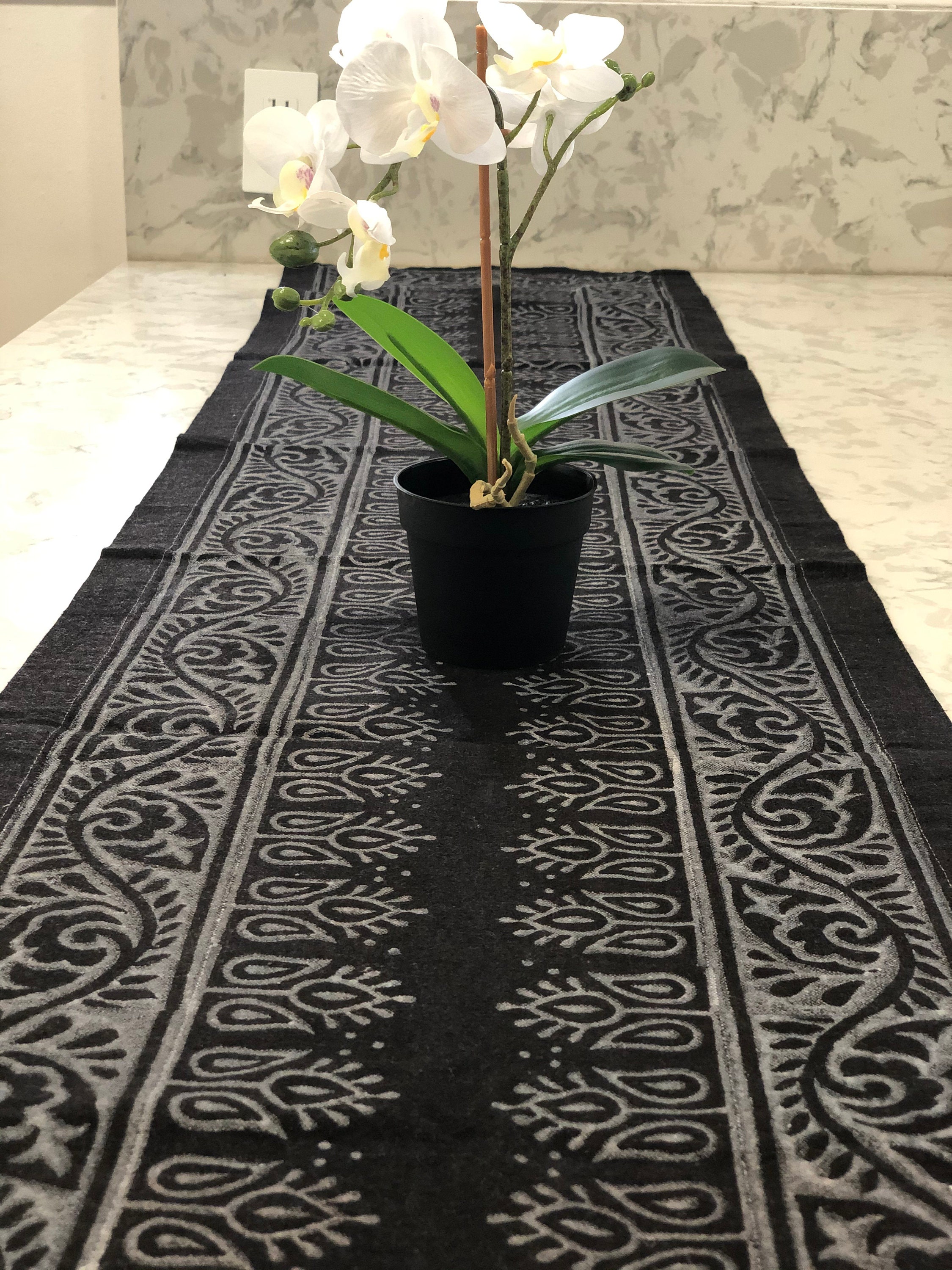 Corredor de mesa corredor de mesa impreso bloque de mano | Etsy