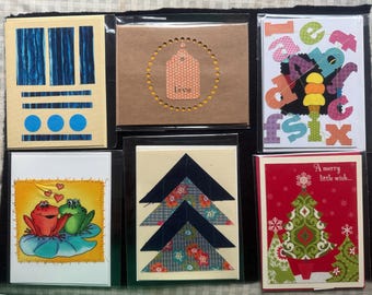Eco-Friendly Invitations, Handmade Recycled Paper & Fabric Cards