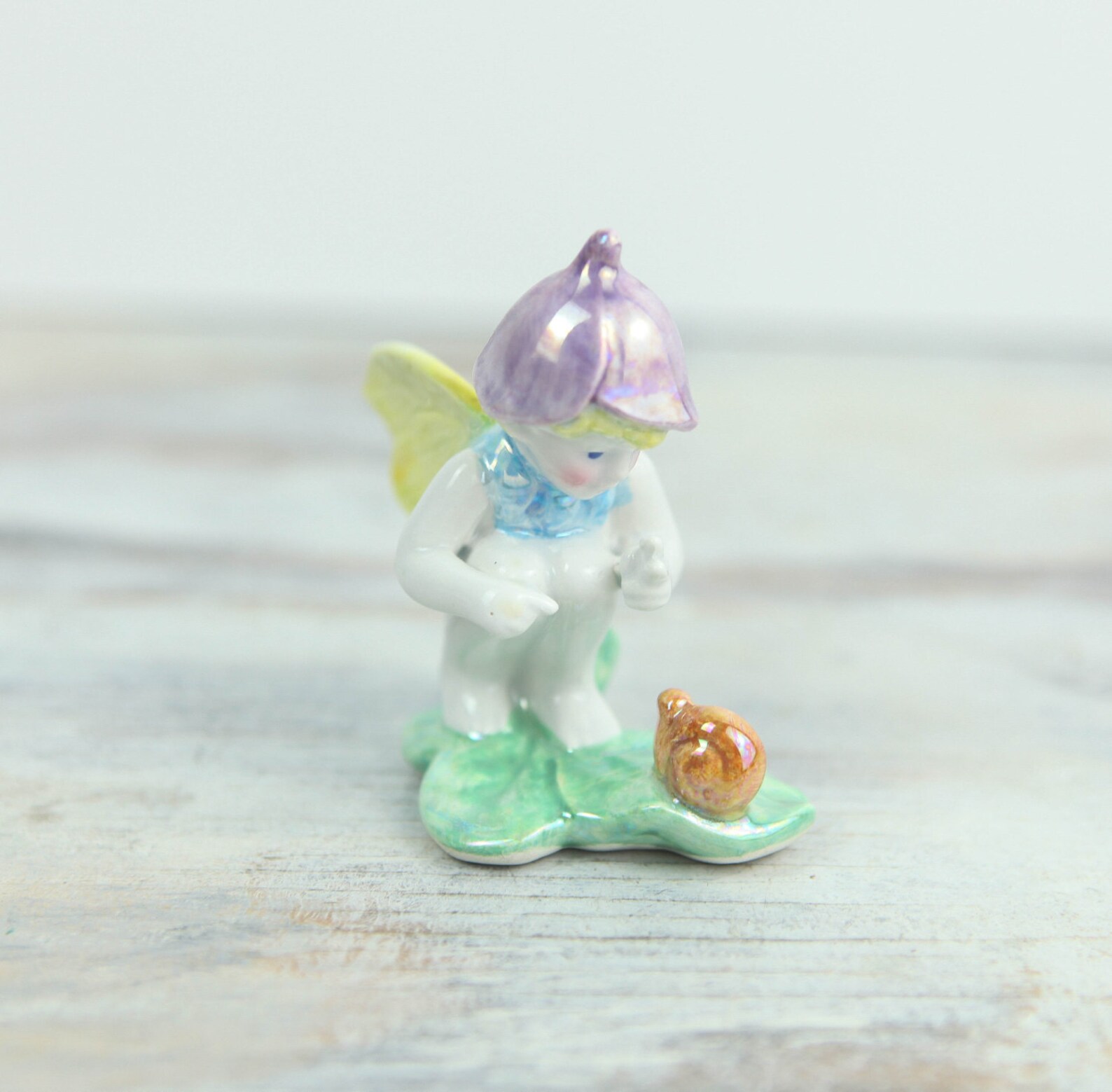 Vintage Fairy Porcelain Figurine w/ luster glaze by Napco | Etsy