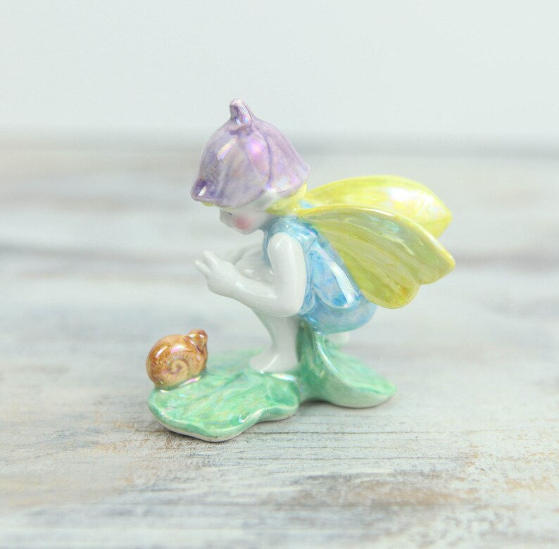 Vintage Fairy Porcelain Figurine w/ luster glaze by Napco Etsy