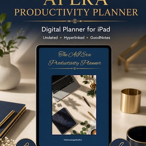 Undated Digital Planner for Goodnotes – Daily, Weekly, Goals & AI Prompts