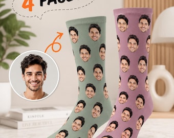 Calcetines personalizados con caras, calcetines con fotos personalizadas, regalo divertido para él o ella, calcetines con imágenes personalizadas, regalo original de calcetines, regalo personalizado único