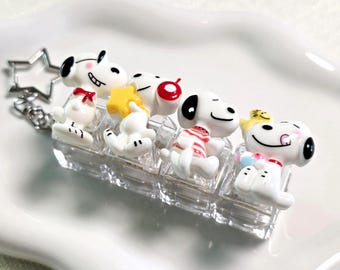 Puppy Fidget Clicker Keychain | Handmade Bag Charm