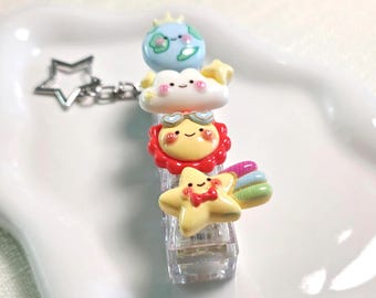 Weather Fidget Clicker Keychain | Handmade Bag Charm