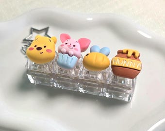 Honey Bear Fidget Clicker Keychain | Handmade Bag Charm