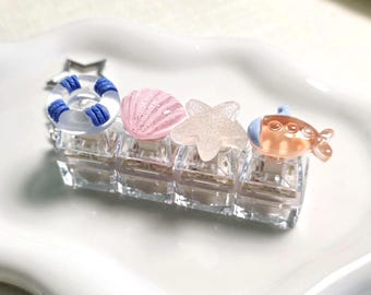 Beach Fidget Clicker Keychain | Handmade Bag Charm