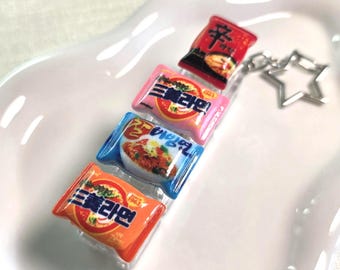 Korean Ramen Fidget Clicker Keychain | Handmade Bag Charm