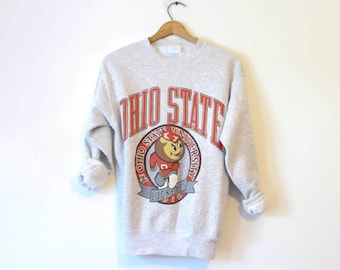 Vintage 90-tals Ohio State Buckeyes-tröja, Ohio State-tröja, Ohio State Buckeyes-tröja, Ohio State fotbollströja, OSU-huvtröja med rund hals