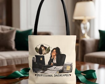 Professional Daydreamer Tote Bag — Funny Office Gift, Bookish Tote, Regency Romance Reader Bag, Book Lover Gift, Work Humor Cotton Tote