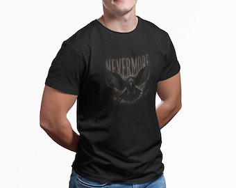 Edgar Allan Poe T-Shirt | Nevermore Raven Gothic Tee | Dark Academia Shirt | Gothic Literature Gift