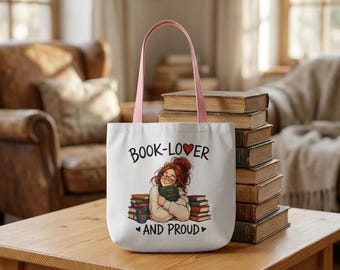 Book Lover and Proud Tote Bag — Bookish Gift for Her, Pride and Prejudice Reader Bag, Jane Austen Gift, Cosy Reading Tote, Book Club Gift