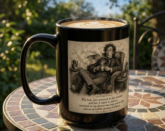 Sherlock Holmes Quote Mug | Victorian Detective Gift | Dark Academia Coffee Mug | Literary Gift for Reader | Mystery Lover | Bookworm Gift