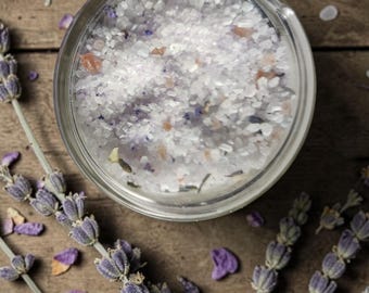 Aromaterapeutyczne sole do kąpieli o zapachu lawendy i jaśminu, ręcznie robione składniki botaniczne, himalajski różowy olejek, Morze Martwe, sól Epsom