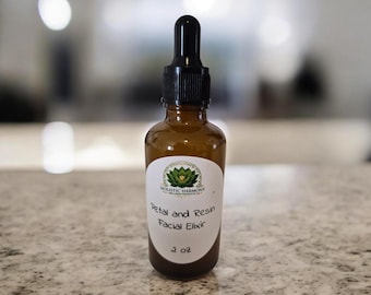 Petal and Resin Facial Elixir, Organic Calendula Frankincense Serum