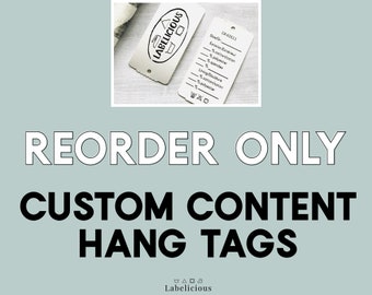 RE-ORDER ONLY - Content Hang Tags