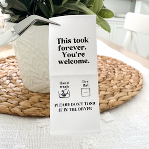 Satin Labels for Handmade Items – Crochet Sew-In Tags – Ready to Ship Satin Labels for Knitters and Crocheters – Handmade Project Tags