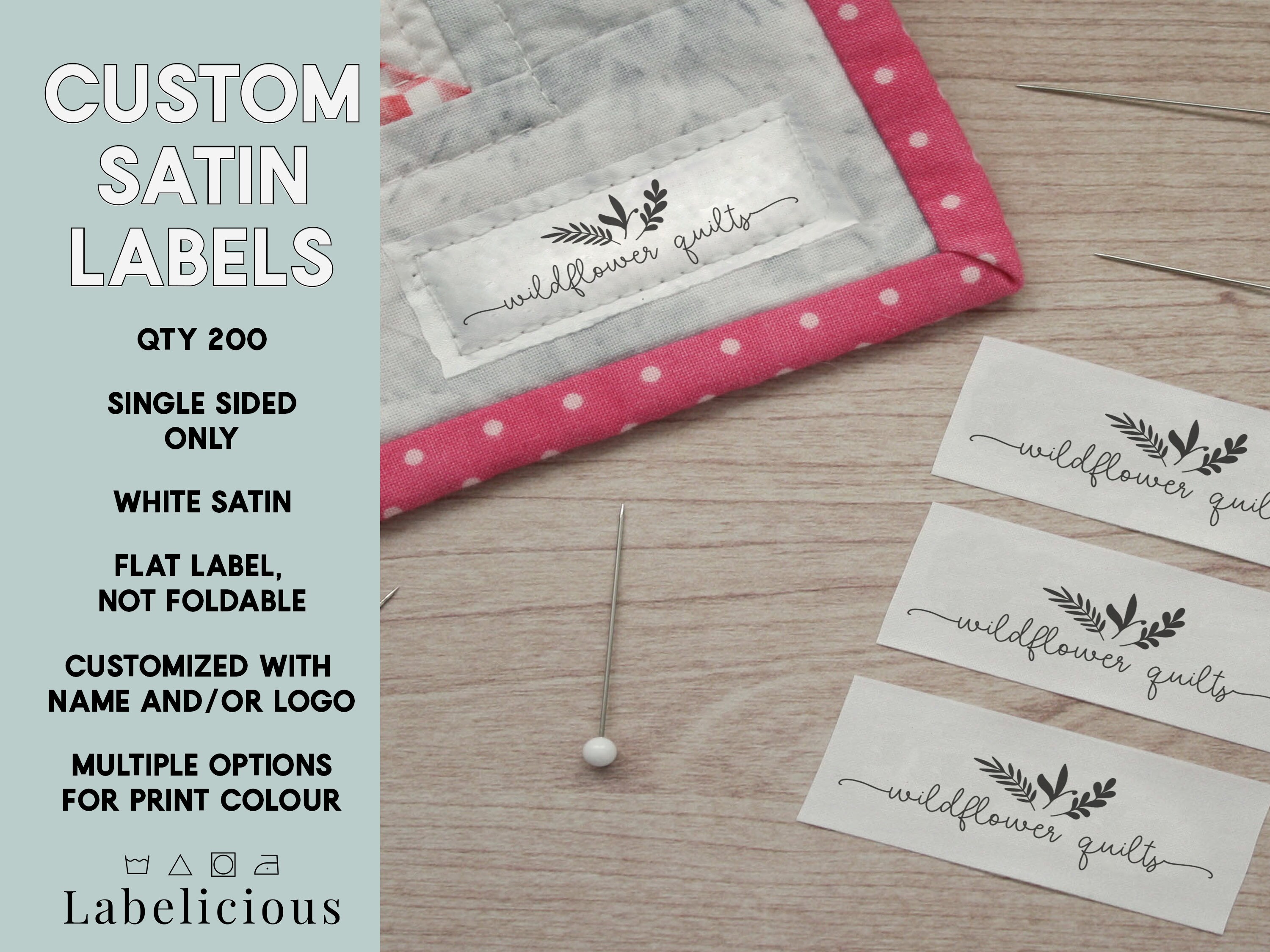 Customized quilt label