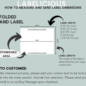 Custom Brand Label Custom fold over satin label Fold over satin tag Custom logo labels sewn into seam Clothing labels image 7