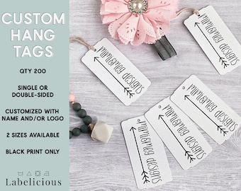 Custom Brand/Logo Hang Tags - Personalized Hang Tags - Custom Clothing Tags - Perforated Hang Tags - Custom Swing Tags