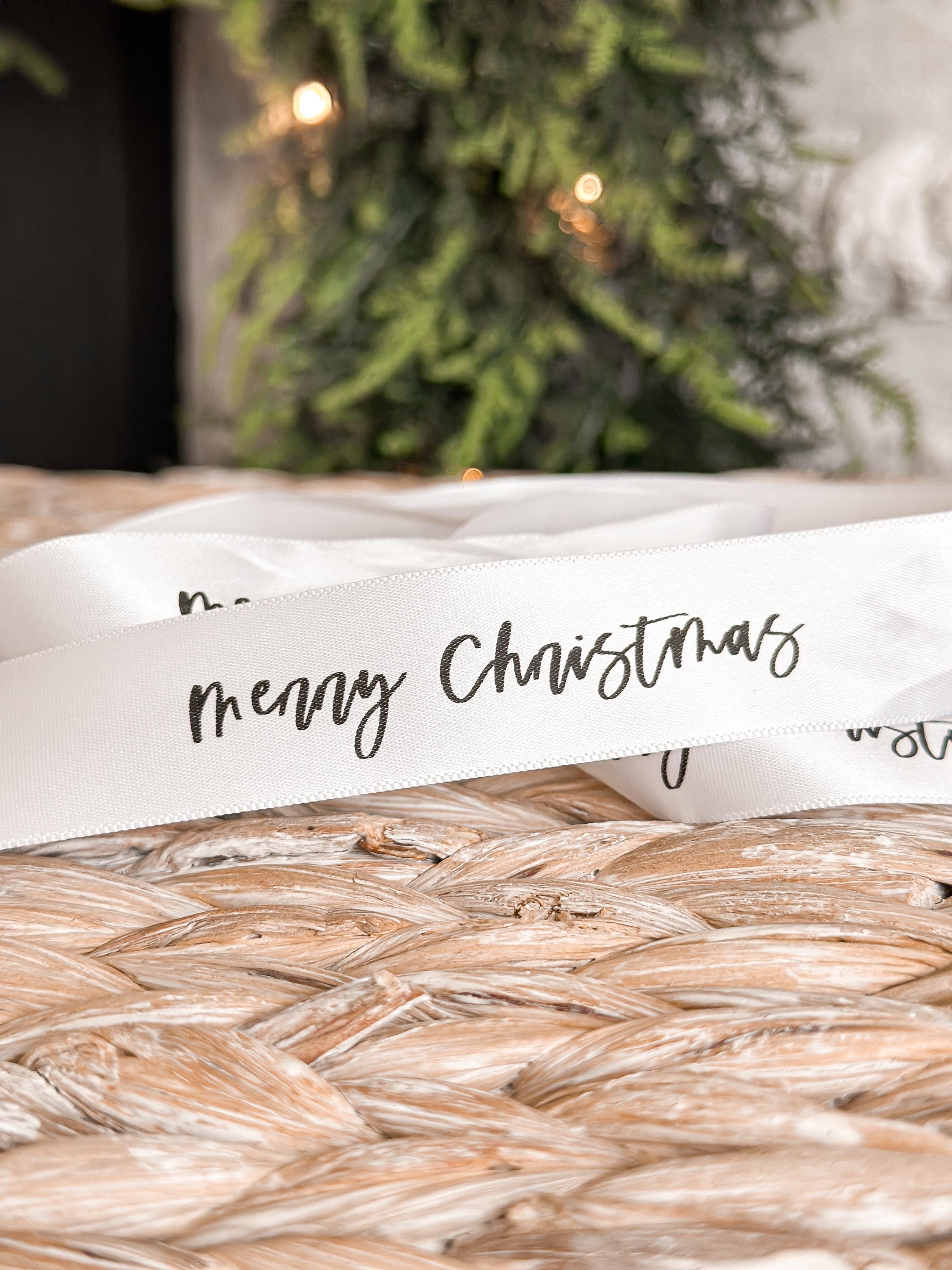 Personalized Holiday Satin Ribbon Gift Wrapping Christmas Customized ...