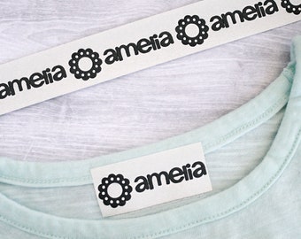 Custom Iron-On Clothing Label -Personalized Name tags - Iron on Logo labels - Personalized Back to School labels - Daycare labels