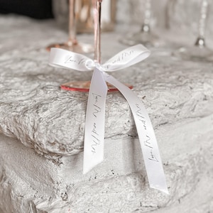 Gepersonaliseerd satijnen lint Cadeauverpakking Verjaardag Aangepast satijnen lint Lint huisstijl