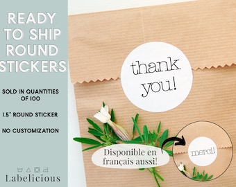 READY TO SHIP - Thank you sticker -  Product Packaging Labels - Packaging Supplies - Shop Stickers - Package Stickers - Happy Mail Stickers