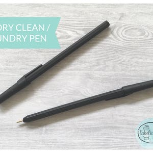 Black fabric pen Marking Pen Dry clean pen Laundry pen Ball point fabric pen Label marking pen image 1