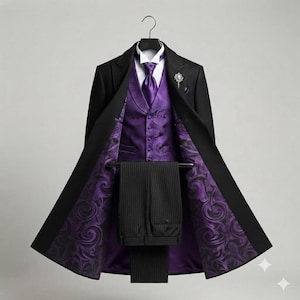 Gothic victorian tailcoat costume for Halloween gothic wedding vampire masquerade
