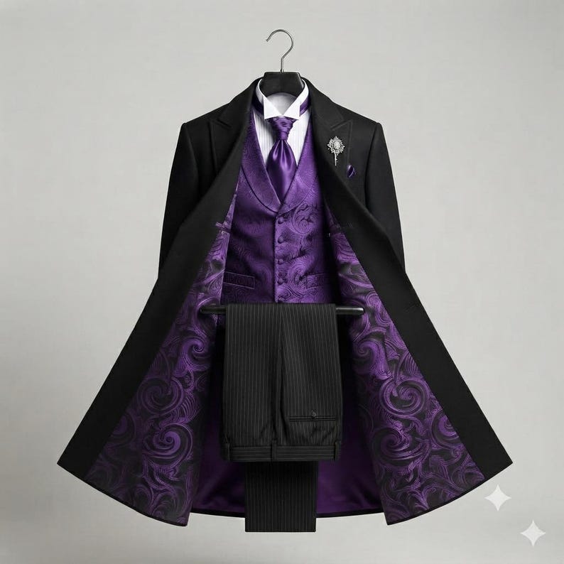 Gothic victorian tailcoat costume for Halloween gothic wedding vampire masquerade
