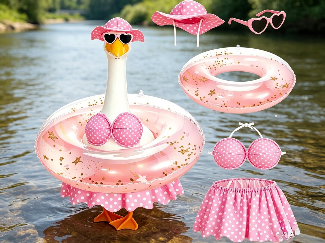 Easter Porch Goose Float Outfit | 23 Inch Goose Clothes, Pool Ring ...