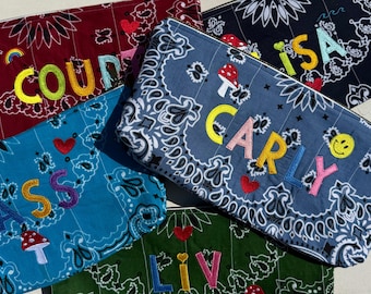 Personalized Bandana Quilted Pouch