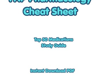 FSP Studienführer Arzneilehre | Top 50 Medikamente Spickzettel | EP Schüler Notizen PDF | Krankenpflege Schule Exam Prep | Sofort Download