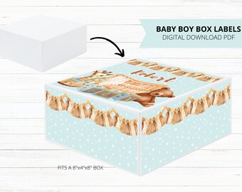 Baby Boy Box Label-Gift Box Label-Digital Download