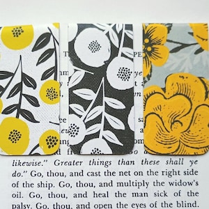 Set of 3 Floral Magnetic Bookmarks – Pretty Magnetic Page Markers for Books, Planners & Journals
